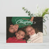 Frohe Weihnachten ein Foto Weihnachtskarte (Stehend Vorderseite)