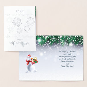 Frohe Weihnachten & ein glückliches neues Jahr! 20 Folienkarte