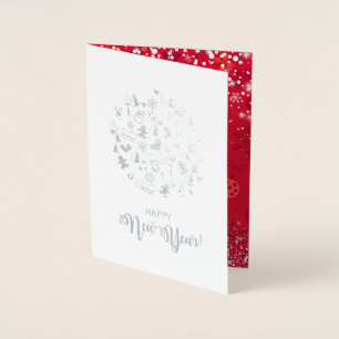 Frohe Weihnachten & ein glückliches neues Jahr! 20 Folienkarte