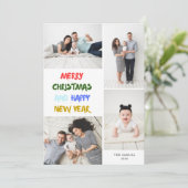 Frohe Weihnachten & ein glückliches Neues Jahr 4 F (Stehend Vorderseite)