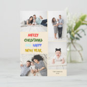 Frohe Weihnachten & ein glückliches neues Jahr 4 F (Stehend Vorderseite)