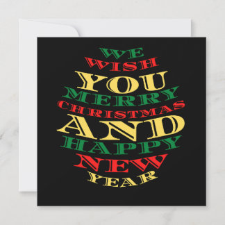 FROHE WEIHNACHTEN & EIN GLÜCKLICHES NEUES JAHR KARTE