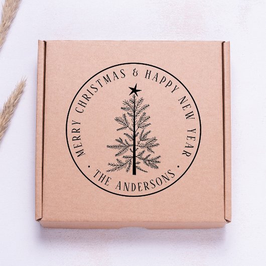 Frohe Weihnachten & ein glückliches neues Jahr Permastempel