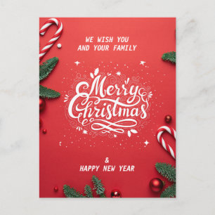 Frohe Weihnachten & ein glückliches neues Jahr Postkarte