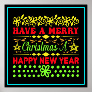 Frohe Weihnachten ein gutes neues Jahr 65285 Poster