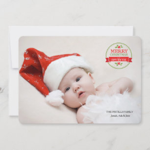 Frohe Weihnachten & ein gutes neues Jahr Etikett F