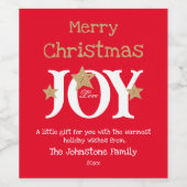 Frohe Weihnachten ein kleines Geschenk für Sie Nie Weinetikett (Einzelnes Label)