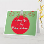 Frohe Weihnachten - Ein modernes Weihnachten Karte (Gelbe Blume)