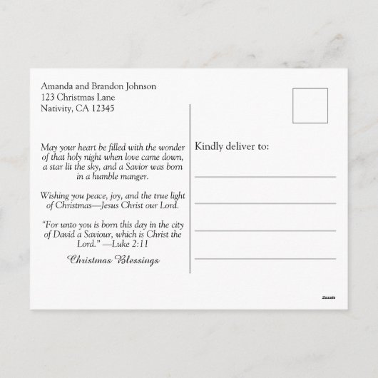 Frohe Weihnachten ein Retter ist Geborene Krippe B (Rückseite)