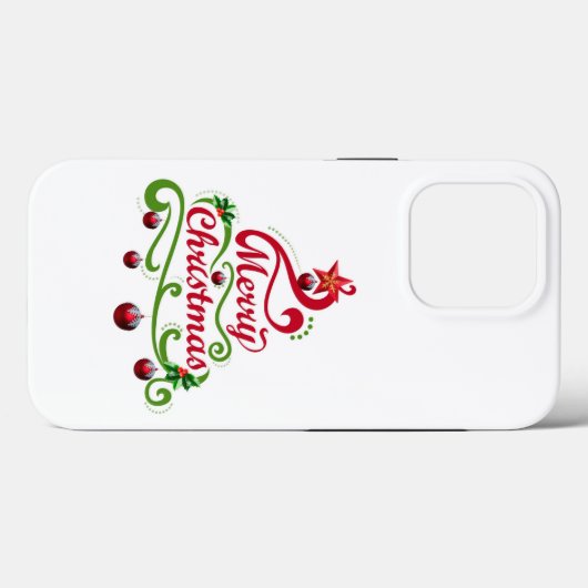 Frohe Weihnachten einfach Case-Mate iPhone Hülle (Rückseite (Horizontal))