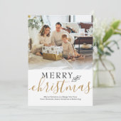 Frohe Weihnachten Einfach Elegant Personalisiert (Stehend Vorderseite)