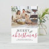 Frohe Weihnachten Einfach Elegant Personalisiert (Stehend Vorderseite)