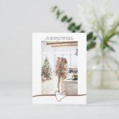 Frohe Weihnachten Einfach Elegantes Herz Personali (Stehend Vorderseite)