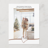 Frohe Weihnachten Einfach Elegantes Herz Personali (Vorderseite)