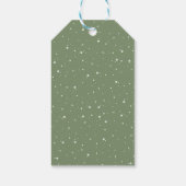 Frohe Weihnachten Einfach Grün Elegant Festlich Geschenkanhänger (Rückseite)