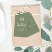 Frohe Weihnachten Einfach Grün Elegant Festlich Geschenkanhänger