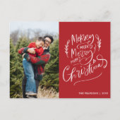 Frohe Weihnachten Einfach Moderner Foto Urlaub (Vorderseite)