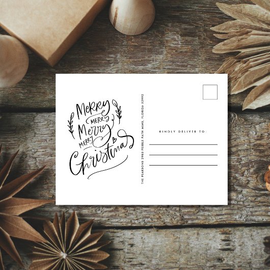 Frohe Weihnachten Einfach Moderner Foto Urlaub