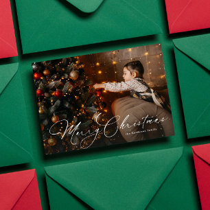 Frohe Weihnachten einfache elegante Schrift Foto