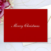 Frohe Weihnachten Einfache Elegante Script Text Postkarte