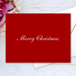 Frohe Weihnachten Einfache Elegante Script Text Postkarte