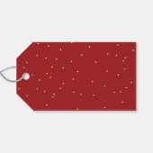 Frohe Weihnachten einfache fette Drehbuch Roter Ur Geschenkanhänger (Rückseite Horizontal)