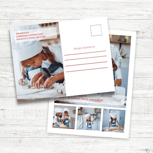 Frohe Weihnachten einfache Foto Collage Gruß