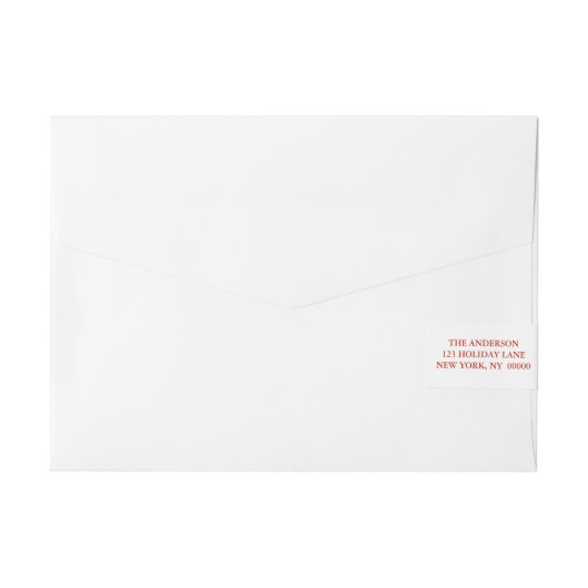 Frohe Weihnachten einfache Hand Lettered Rundum-Adressaufkleber (Rückseite)