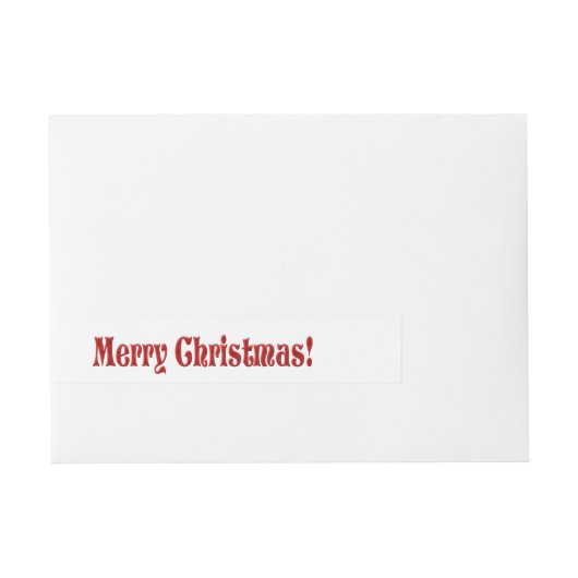 Frohe Weihnachten einfache Hand Lettered Rundum-Adressaufkleber (Vorderseite)