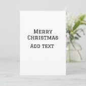 Frohe Weihnachten einfache minimale Namen Text-Mod Einladung (Stehend Vorderseite)