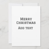 Frohe Weihnachten einfache minimale Namen Text-Mod Einladung (Rückseite)