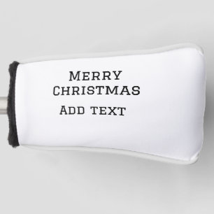 Frohe Weihnachten einfache minimale Namen Text-Mod Golf Headcover