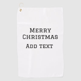 Frohe Weihnachten einfache minimale Namen Text-Mod Golfhandtuch