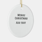 Frohe Weihnachten einfache minimale Namen Text-Mod Keramik Ornament (Rechts)