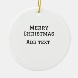 Frohe Weihnachten einfache minimale Namen Text-Mod Keramik Ornament