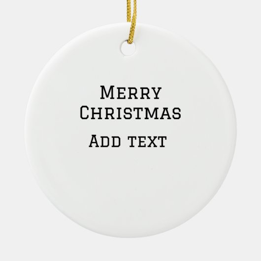 Frohe Weihnachten einfache minimale Namen Text-Mod Keramik Ornament (Vorne)