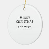 Frohe Weihnachten einfache minimale Namen Text-Mod Keramik Ornament (Links)