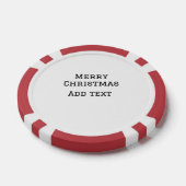 Frohe Weihnachten einfache minimale Namen Text-Mod Pokerchips (Einzeln)