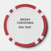 Frohe Weihnachten einfache minimale Namen Text-Mod Pokerchips (Rückseite)