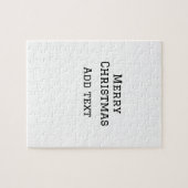 Frohe Weihnachten einfache minimale Namen Text-Mod Puzzle (Horizontal)