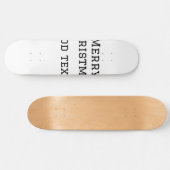 Frohe Weihnachten einfache minimale Namen Text-Mod Skateboard (Horizontal)