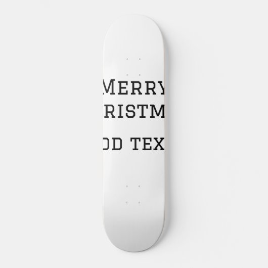 Frohe Weihnachten einfache minimale Namen Text-Mod Skateboard (Vorderseite)
