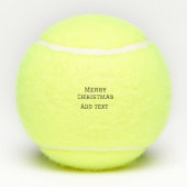Frohe Weihnachten einfache minimale Namen Text-Mod Tennisbälle (Rückseite)