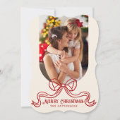 Frohe Weihnachten Einfache moderne Coquette Bow Fo (Vorderseite)