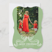 Frohe Weihnachten Einfache moderne Coquette Bow Fo (Vorderseite)