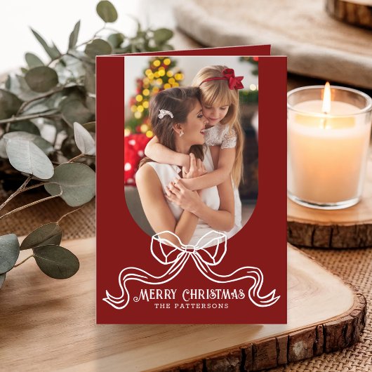 Frohe Weihnachten Einfache moderne Coquette Bow Fo