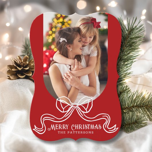 Frohe Weihnachten Einfache moderne Coquette Bow Fo