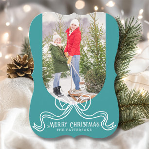 Frohe Weihnachten Einfache moderne Coquette Bow Fo