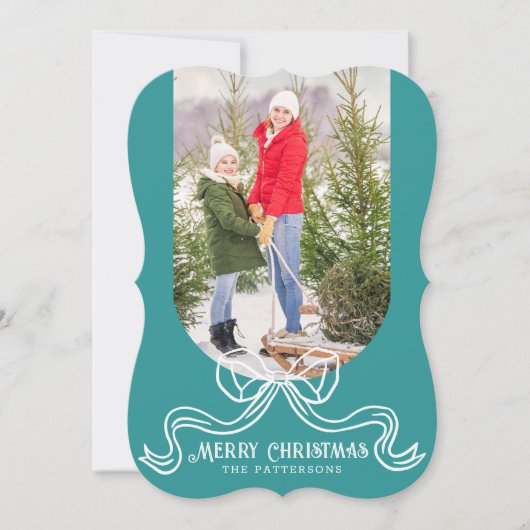 Frohe Weihnachten Einfache moderne Coquette Bow Fo (Vorderseite)