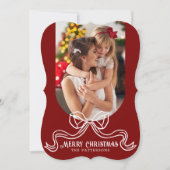 Frohe Weihnachten Einfache moderne Coquette Bow Fo (Vorderseite)